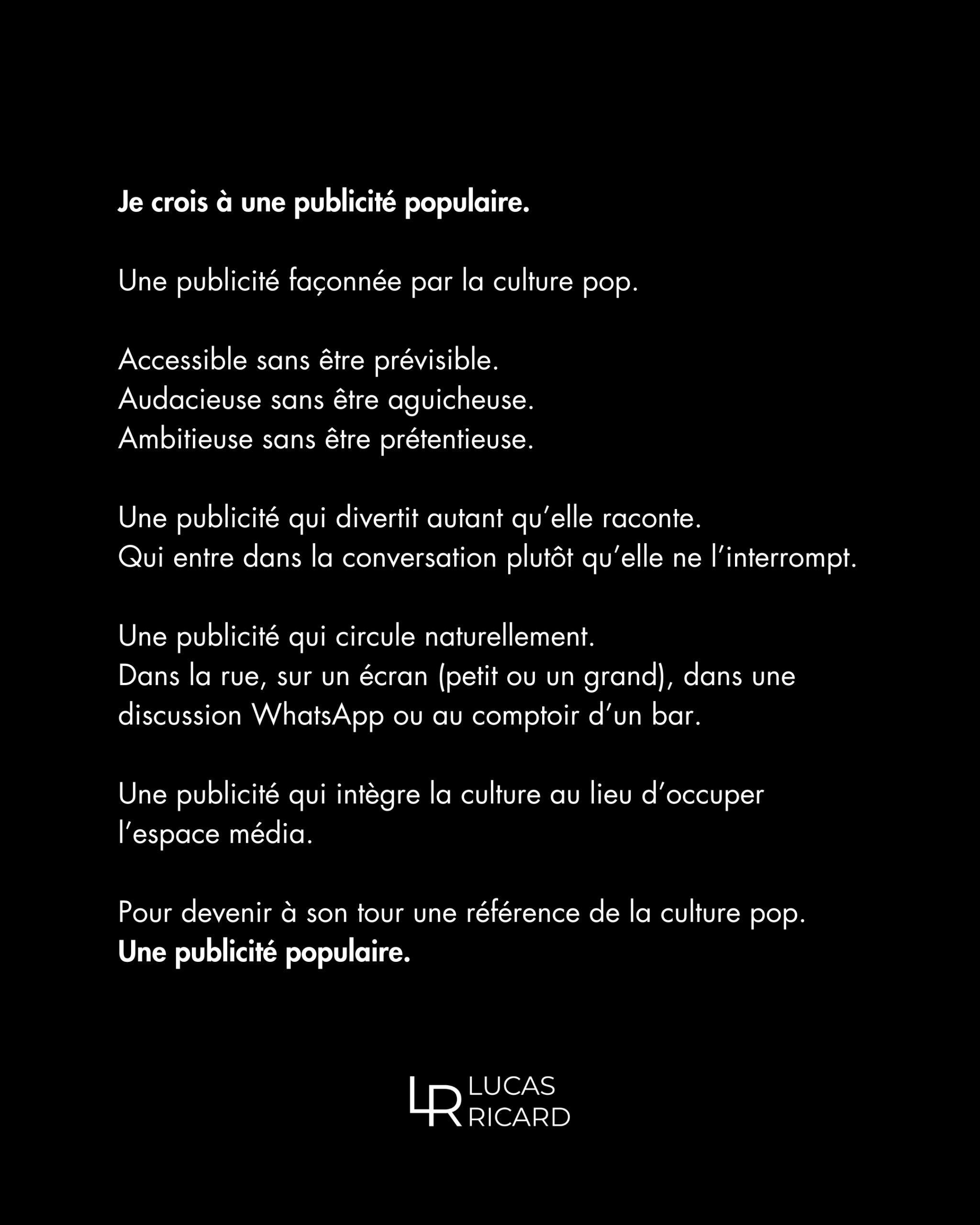 Publicité populaire
